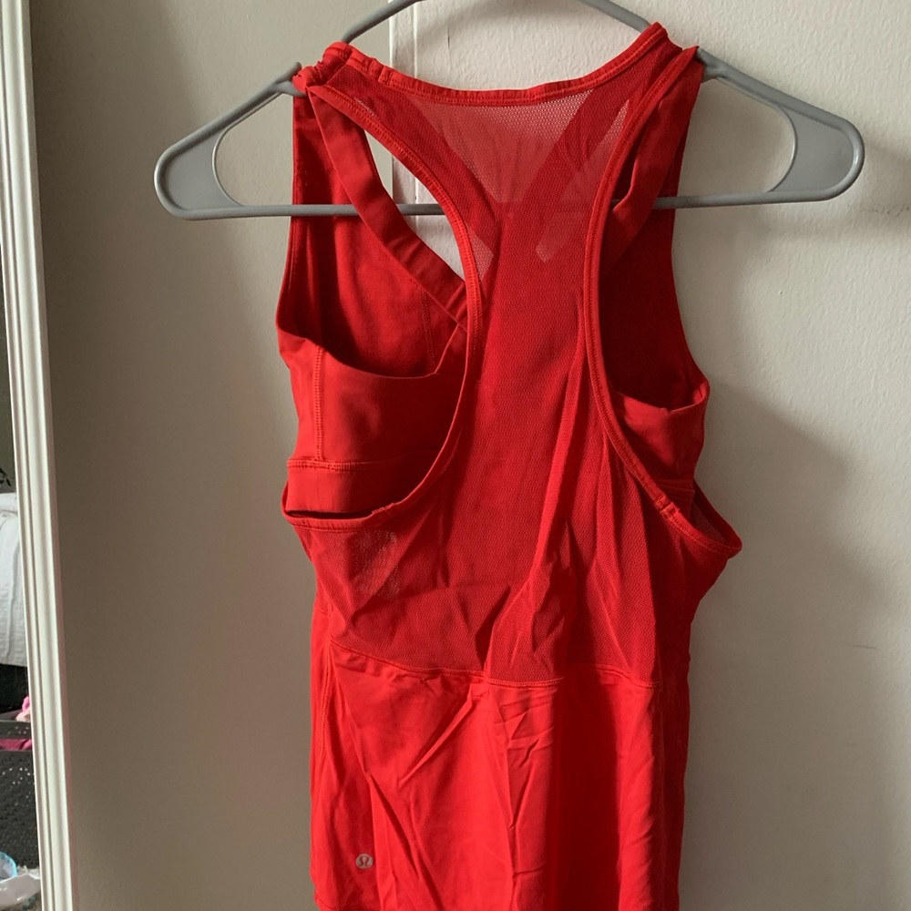 Lululemon workout tank with bra, size 4